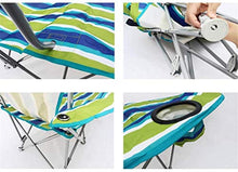 Tavolo da Picnic all'aperto Sedia da Campeggio Sedia da Giardino con poggiapiedi Porta Tazza e braccioli Sedile da Viaggio all'aperto con Borsa da Trasporto BBQ Party Table (Color : Green)