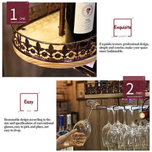 Comif-bar sgabello metallo antico appeso vino rack rack 2 ripiani vino accessori cucina casa vino scatola di immagazzinaggio per ristoranti e bar