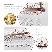 MFLASMF European Upside Down Wine Glass Rack Hanging, Bar Wine Glass Rack Wine Glass Rack,Wine Rack, High Rack, Bar Wine Rack (Color : Brown, Size : 80 * 35cm)