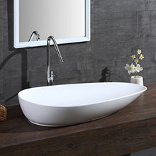 sopra Lavabo da appoggio Lavabo in Ceramica Ovale Lavabo Lavabo per Hotel Lavabo da appoggio Lavabi