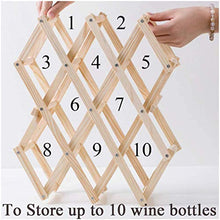10 Bottiglie Portabottiglie da tavolo Pieghevole in Legno Portabottiglie Vino Portabottiglie da Cucina Espositore per Vino Portabottiglie