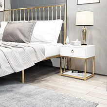 RKRZLB Comodino Bianco Camera da Letto Cassettiera Moderno con Cassetti Scrivania Divano con 1 Cassetti 11.8x17.7x19.7inch Cassettiere Cameretta (Color : White)