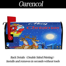 Natale Babbo Natale sul tetto con renna chiaro di luna cassette postali copertura magnetica natale giardino cortile decorazione casa dimensioni standard 53,3 cm x 45,7 cm