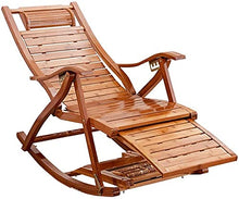 Sedia Lounge Sedia Regolabile Chaise Reclinabile Bamboo Sedia a Dondolo Pieghevole Pieghevole Sedia a Sdraio Portatile per Giardino Prato a Sdraio Backyard