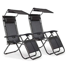 Lettino Prendisole Sdraio Pieghevole 2pcs, Lettino a Sdraio per Prendere Il Sole con Supporto per Tazza poggiatesta e Ombelico Paralume Sedia da Esterno(Nero)