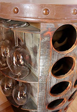 Portabottiglie 1486 di Vino a barile con Scaffale per Vini Altezza 72 Centimetri Botte armadietto, tavolino, Wine Bar in Legno