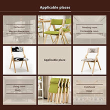 Chair QL Sedia Pieghevole in Legno Massello, Sedia Pranzo con Schienale Imbottito, Sedia con Rivestimento Sfoderabile per La Pulizia