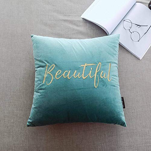 JKHOIUH Semplice Divano Soggiorno Decorativo Letto Americano Schienale Cuscino Cuscino Federa con Anima (Colore : AI-Embroidery, Size : 45 * 45cm)