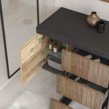 Dafne Italian Design Mobile Bagno Moderno con lavabo sospeso - Castagno Naturale Levigato