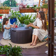 XLLLL Cassapanca da Esterno Box Contenitore per Rifiuti in Plastica da Giardino Scatola per Ricevimenti All'aperto Tavolo per Ricevimenti Rotondo Negozio da Banco Impermeabile