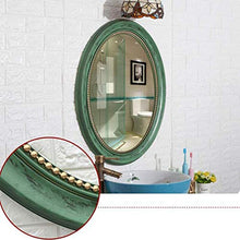 AJH Specchi da Bagno Specchio da Parete Specchio per Trucco da Trucco Specchio da Bagno a Parete Specchio da Bagno Ovale con Cornice in ABS Specchio Decorativo impermeabi
