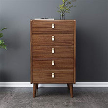 ZzheHou Cassettiera Noce Bagagli Pettorale con Maniglie in Metallo 5 Cassettiera Cassetto in Rame Finitura Robusto Durevole Semplice E Grazioso (Color : Walnut, Size : 60x40x92CM)