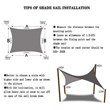 WXQIANG Sun Shade Sail, Outdoor Facility Impermeabile UV Block Parasole Baldacchino, 2 Specifiche Protezione solare, isolamento termico, (Colore: blu, Dimensioni: 4X4M)