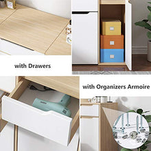 DD&QG 2-Pollici-1 Moderno Tavolo da Toeletta per Camera da Letto,Sgabello Imbottito,Tavolo da Trucco Scrivania con Inverti Specchio Superiore,Toeletta con Cassetti-Naturale 80x40x80cm(31x16x31inch)