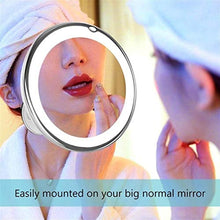 Faus Koco. Vanità Specchio di Trucco, Touch Screen LED 10x di Trucco dello Specchio Desktop Rotazione di 360 Gradi Trucco specchi Rotondi Ventosa ingrandimento