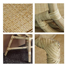 Sedia da Pranzo in Rattan Chaise Longue con Struttura in bambù Poltrona per Patio Terrazza Giardino Balcone Esterno