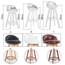 bdb Set di 2 Sgabelli da Bar for La Casa ， Sgabello Alto da Cucina Moderno con Superficie della Sedia in Pelle Bovina ， Sedie da Bar Girevoli A 360 ° mobilia (Colore : Black-Chair Frame 2-80cm)