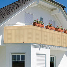 WUZMING Frangivista Balcone per Protezione della Privacy Traspirante Anti UV All'aperto Recinzione Copertura con Occhielli Giardino Yard Wall Copertura Balcone (Color : Beige, Size : 120x500cm)