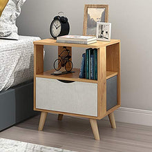 Comodino Legno Comodino impilabile Laterale Fine Comodino Mobili Camera da Letto Nightstand (37X30X44cm) per mobili Camera da Letto (Colore : Beige, Dimensione : 37cmX30cmX44cm)