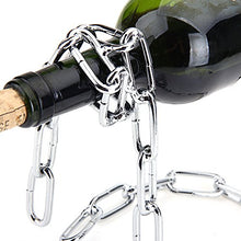 Generico catena magica per negozi di vino, portabottiglie galleggiante, supporto per caraffa di vino (argento)