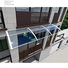 BGSFF Türverdeck, Markise im Freien Patio Veranda Markise Schutzabdeckung Tiefe 60/80cm Aluminiumlegierung Halterung für Gartenveranda Fenster Garage (Farbe: Clear, Größe: 60X300cm)