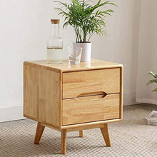 MMWYC Comodino in Legno massello Esternamente Inclinato unità Tabella Bagagli Sostegno Doppio cassetto Laterale for Il Salone/Camera da Letto/Studio