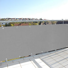 MCTECH frangivista PVC balcone giardino paravento 90X600cm- frangivento protezione da raggi Schermo - Grigio
