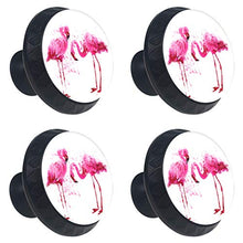 Fenicottero rosa 4 PCS Pomelli per Porta, Pomolo per Mobile, Pomelli per Mobili con Viti, Maniglia per Armadietto, Pomelli per Porta, Pomelli per Cassetti per Porta, Armadio, Cassetto e Credenza