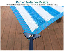WXQIANG La Copertura di segretezza Schermo del recinto Parabrezza, Tessuto di Maglia Ombra Esterna con gromment, 85% Protezione UV, White Stripes Blu Protezione Solare, Isolamento Termico