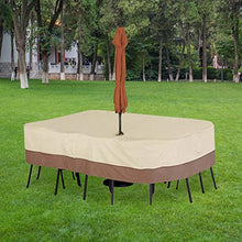 TAKE FANS Durevole Pratico Esterno Piazza Mobili Copertura Antipolvere Impermeabile Protezione con Foro Ombrello (225x150x60cm)