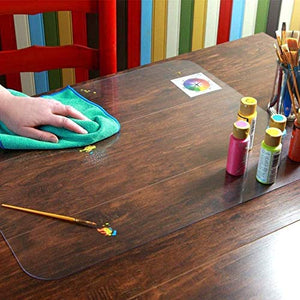 EUUHJK Proteggi scrivania in policarbonato con Retro Antiscivolo, Rettangolare, Trasparente. Retro Liscio in policarbonato (Color : Transparent-1.0mm, Size : 60 * 90cm)