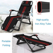 AI LI WEI SHUAIIJUAN Sedia per Il Tempo Libero Domestico Outdoor Black Garden Chair Zero Gravity Pieghevole Sdraio reclinabili sedie Regolabili Poggiatesta Prato Patio sedie reclinabili Max.200kg