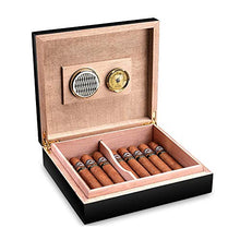 Minmin Cigar Box Professional Idratante Legno di Cedro alcoholized Insect Pest Control igrometro Piano di vernice Idratante Box 265x215x70mm accessori del sigaro (Color : B)