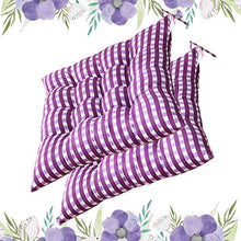 VOSAREA 2 Pezzi Quadrati Cuscini per sedie Plaid coprisedie morbide Imbottiture per sedie per Home Office Ristorante 40 cm (Viola)