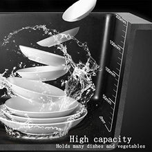 YUESFZ Lavabi Cucina Sala da Pranzo Grande capacità Lavello in Pietra di Quarzo Lavabo Bagno Quadrato Nero Lavatesta A Doppia Vasca con Frutta E Verdura (Color : Black, Size : 76 * 45cm)