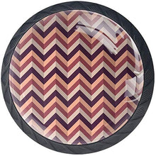 Colorful Chevron Geometrical Pomelli per Porta Set di 4 Pomelli per Mobili Manopole per Cassetti Cucina Armadio Vetro