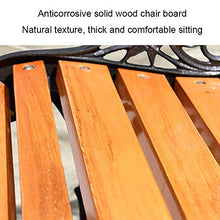 GaoF Mobili da Giardino Panchina da Giardino a 3 posti con panchina da Giardino, Seduta a doghe Resistente alle intemperie con Schienale e braccioli, panchina in Legno massello con Struttura in