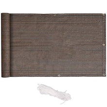 FANGJIE Vela Parasole Rettangolare 95x300cm Permeabile Frangivista Balcone Leggermente Trasparente per Giardini e steccati Recinzione, Marrone