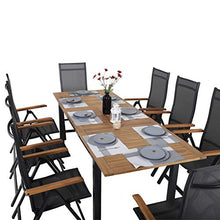 Chicreat Tavolino allungabile con ripiano in acacia FSC, 140/180 x 90 x 74/76,5 cm