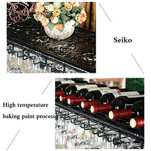 Wine Rack, Wine Rack Bar Butler Wine Dispenser Capovolto pensile orientabile Altezza bicchieri di vino di asciugatura del supporto della cremagliera della bottiglia dell'organizzatore e Calici di imma