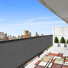Frangivista e Telo frangivento per balconi Paravento per balcone Rete frangivento grigia Rete ombreggiante per recinzione anti-UV per balcone da giardino esterno QAF210315(Color:Grey,Size:85x 450cm)