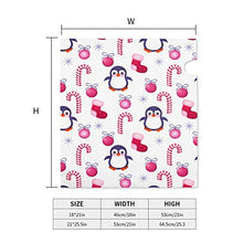 Simpatico motivo natalizio rosa bianco con pinguini appositamente progettato per cassetta delle poste, copertura per cassetta postale per giardino, giardino, cortile, dimensioni standard, 53 x 45 cm