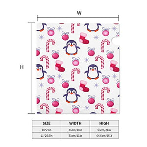 Simpatico motivo natalizio rosa bianco con pinguini appositamente progettato per cassetta delle poste, copertura per cassetta postale per giardino, giardino, cortile, dimensioni standard, 53 x 45 cm