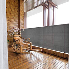 FBGood - Copertura per balcone, filtro privacy, antivento, resistente alle intemperie, protezione UV, rete di privacy per recinzione, protezione antivento, 90 x 500 cm, colore: Grigio
