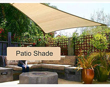ZXXL Telo Ombreggiante Vela Parasole Beige al 90%, Copertura per Pergola All'aperto Rettangolare, Rete Ombreggiante Resistente Ai Raggi UV per Impieghi Gravosi per Cortile/Giardino/Piscina/Patio