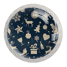 Maniglie per cassetti Manopole per cassetti Manopole rotonde Confezione da 4 per armadietto, cassetti, cassettiere, cassettiere ecc. Natale