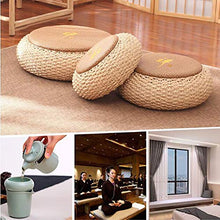RUYII Tappeto Rotondo Fatto A Mano in Stuoia di PU Fatto A Mano in Tessuto Giapponese in Stile Yoga,A+2PCS-50×17cm