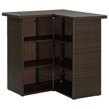vidaXL Set da Bar da Giardino 8 pz con Cuscini in Polyrattan Marrone