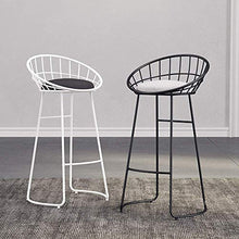 UWY Sgabello da Bar Semplice Sedia Sedia da Bar Sedia in Ferro battuto Sgabello Alto Dorato Sedia da Pranzo Moderna Sedia in Ferro A + (Colore: Nero, Dimensioni: 75cm)
