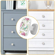 Farfalla peonia ricamo 4 PCS Pomelli per Porta, Pomolo per Mobile, Pomelli per Mobili con Viti, Maniglia per Armadietto, Pomelli per Porta, Pomelli per Cassetti per Porta, Armadio, Cassetto e Credenza